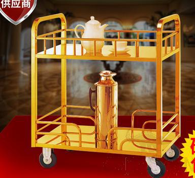 Dining Cart, Ss201, Titanium Plating, L72*W42.5*H84cm