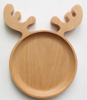 Wooden Kids Antlers Dish 20cm