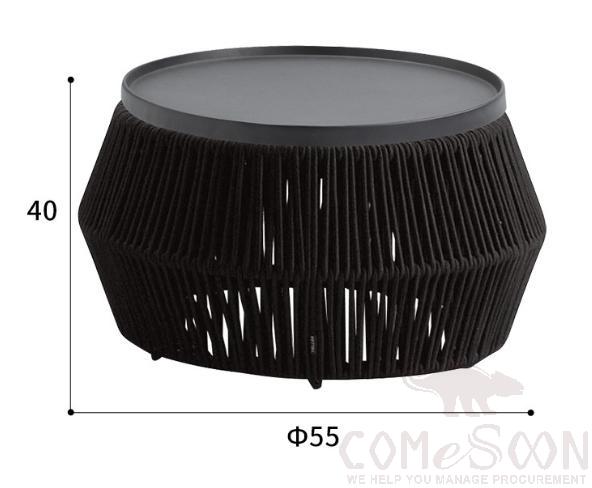 Outdoor Coffee Table-Φ55cm, Metal Frame, Φ55*40cm