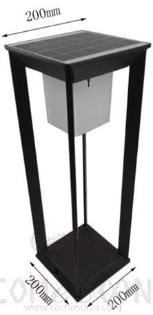 3w Square Four Columns H600 Solar Powered Led Lawn Light, L20*W20*H60 cm product image