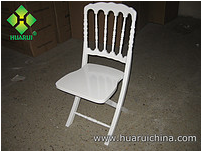 White Wood Folding Napoleon Chair