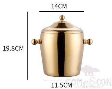 Ice Bucket Copper Color Double Wall 1L
