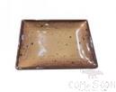 12" Square Plate, Yellow Coffee, Mf, 304*216*35mm