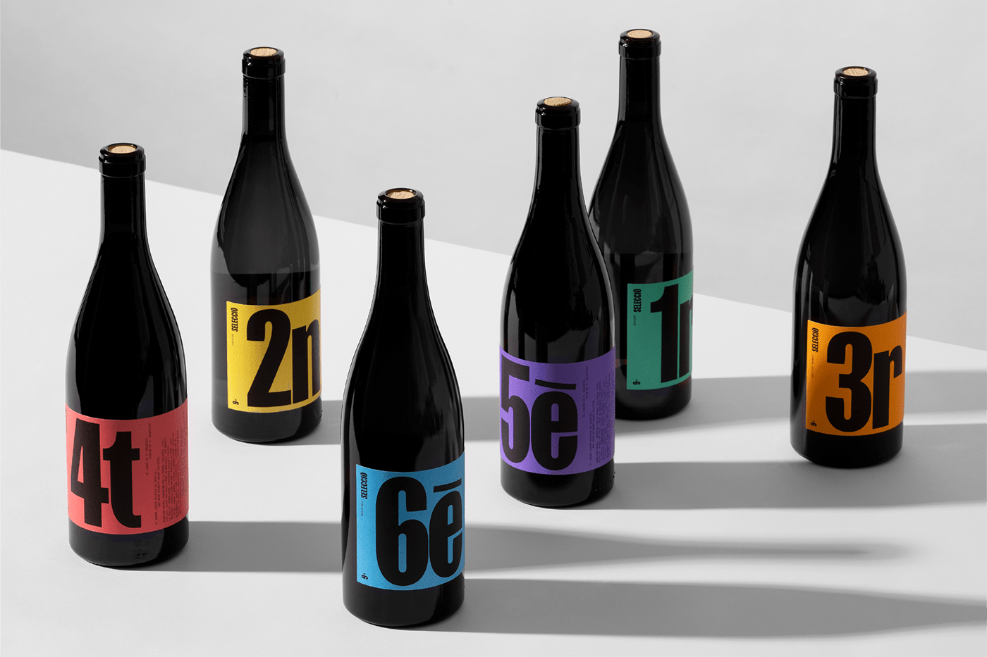 brand identity catalunya naming natural wine  numbers Packaging typography   visual identity wine label Wine packaging design