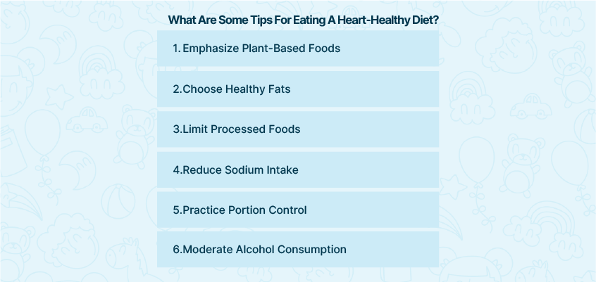 ¿Cuáles son algunos consejos para seguir una dieta saludable para el corazón?