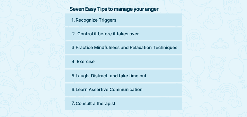 Sept conseils faciles pour gérer votre colère