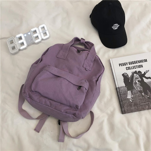 Title 3, Koreanx Retro Style Women Backpack Fashion Soli...