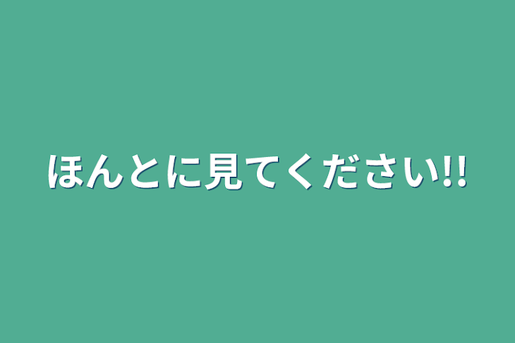 「ほんとに見てください!!」のメインビジュアル