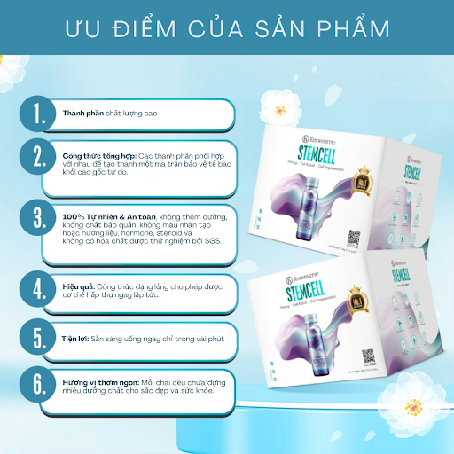 Nước uống chống lão hóa từ tế bào gốc Kinohimitsu Stem Cell (10 chai x 50ml)