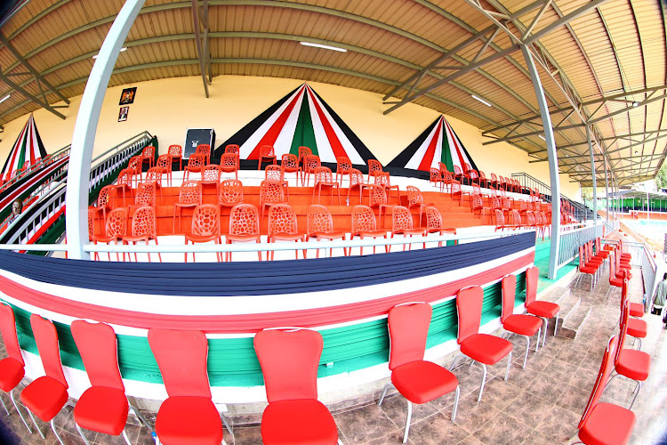 A view of Embu University grounds ahead of mega business Expo expected to be graced by President William Ruto on Friday