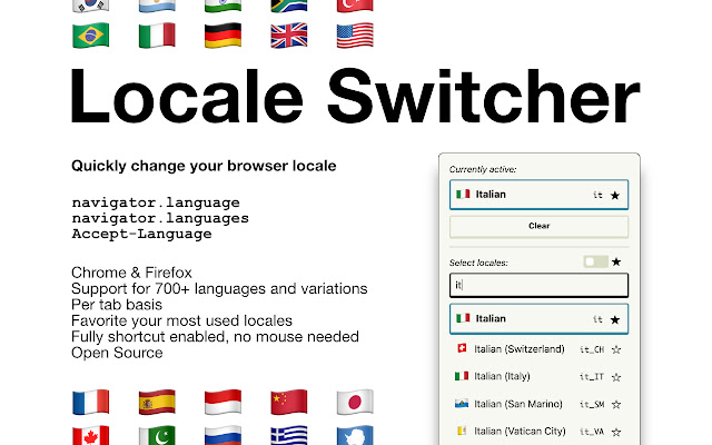 Locale Switcher chrome extension