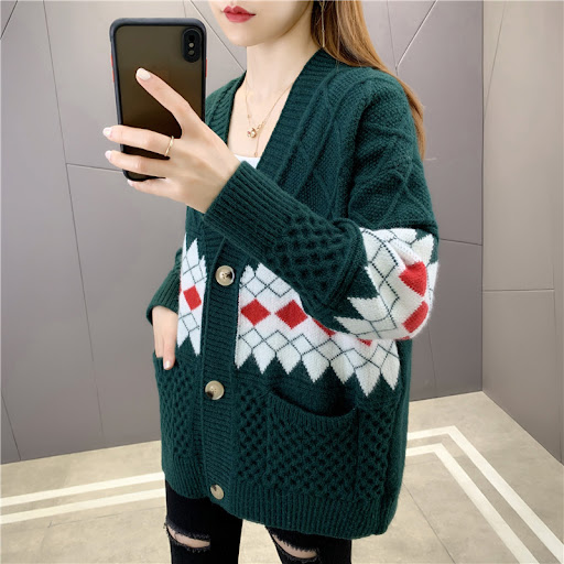 Title 4, Womens Korean-style Loose-fit Cardigan For Spr...