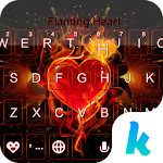 Cover Image of Download Flaming Heart Kika Keyboard 25.0 APK