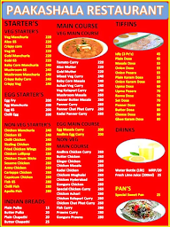 PJ Paakashala Restaurant menu 1