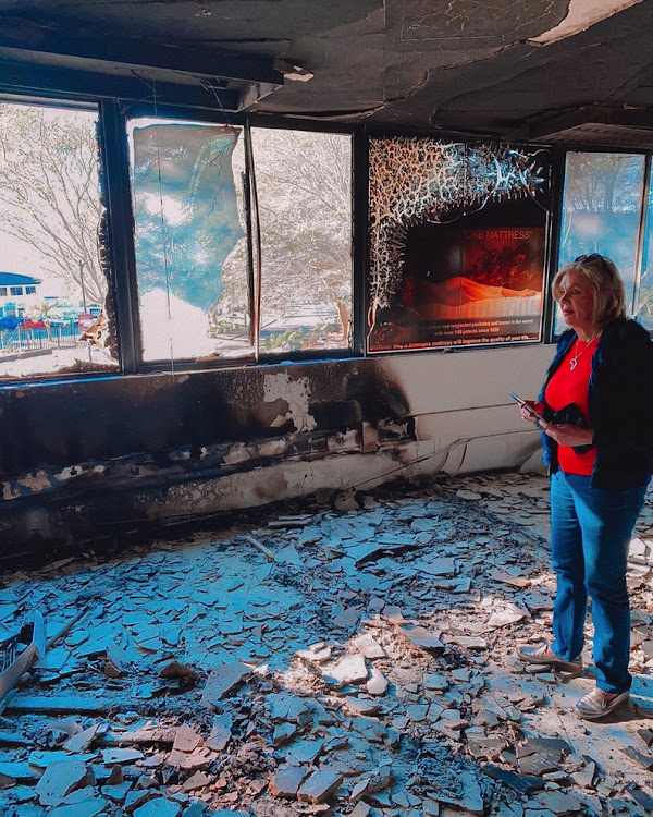 Hirsch’s executive director Margaret Hirsch in the remains of the appliance retail chain’s Springfield Park store.