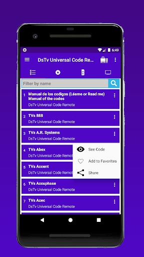 Universal codes for DStv Smart Control