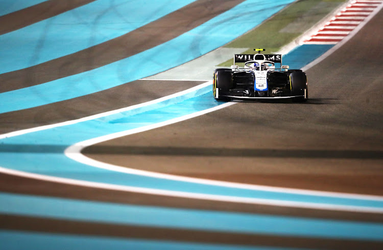 Nicholas Latifi of Canada driving the Williams Racing FW43 Mercedes during the F1 Grand Prix of Abu Dhabi at Yas Marina Circuit on December 13 2020.