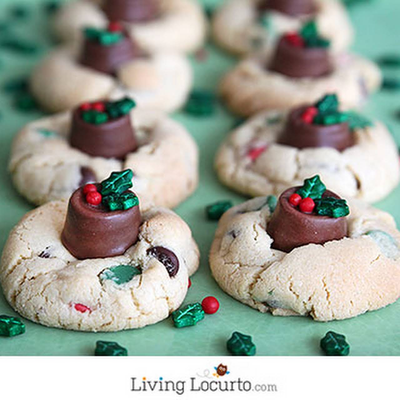 Rolo Chocolate Chip Christmas Cookies