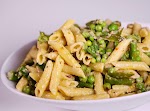 Mario Batali's Chilled Penne Pasta with Asparagus and Peas was pinched from <a href="http://beta.abc.go.com/shows/the-chew/recipes/Chilled-Penne-Pasta-Mario-Batali" target="_blank">beta.abc.go.com.</a>