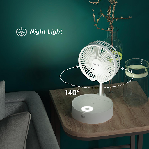 Title 3, Portable USB Rechargeable Table Fan Adjustable ...