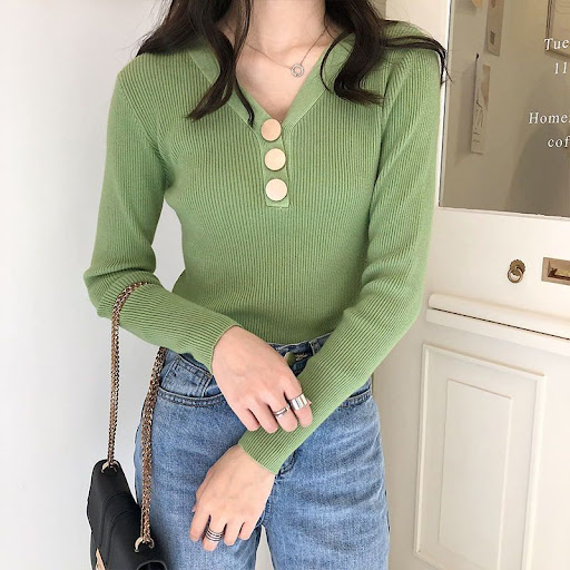 Title 4, New Korean Style Slim Fit Knitted Plus Size Swe...