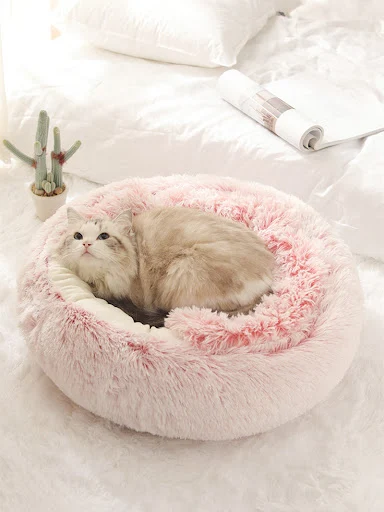 Winter 2 In 1 Cat Bed Round Warm Pet Bed House Long Plush Dog Bed Warm Sleeping Bag Sofa Cushion Nest For Small Dogs Cat