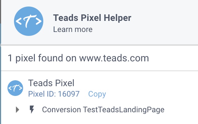 Teads Pixel Helper Preview image 0