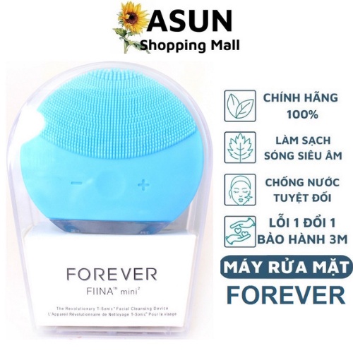 {Tặng Cáp Sạc}Máy Rửa Mặt Mini Forever - Chất Liệu Silicon, Rung Tạo Bọt, Massage Thư Giãn Da Mặt