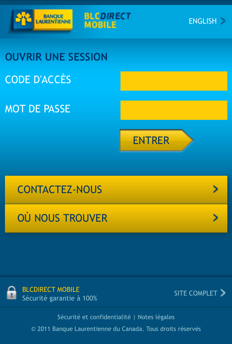 bank laurentian Screen 1