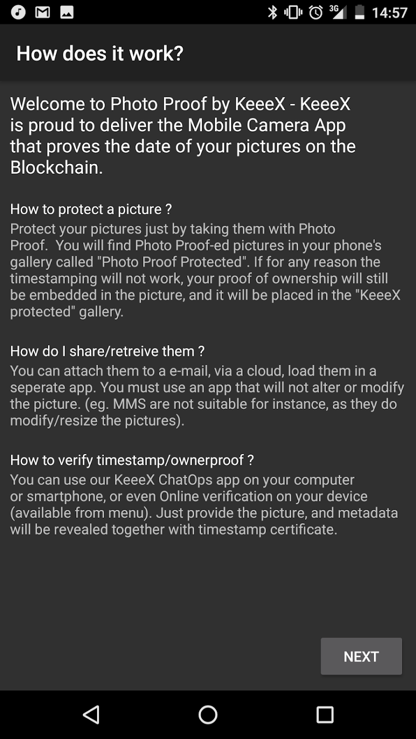 Photo Proof by KeeeX Screen 3