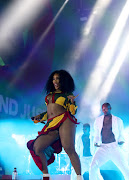 International superstar SZA performs at Global Citizen Festival at the Black Star Square in Accra, Ghana.