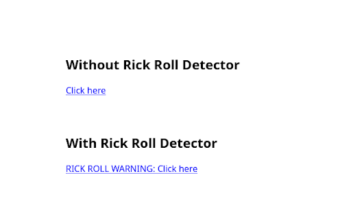 Rick Roll Detector