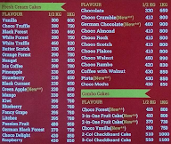 Creatables Cakes menu 1