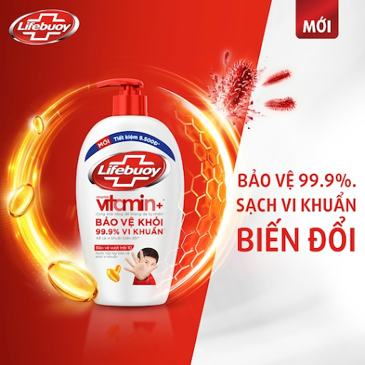 Nước rửa tay Lifebuoy bạc bảo vệ 180g