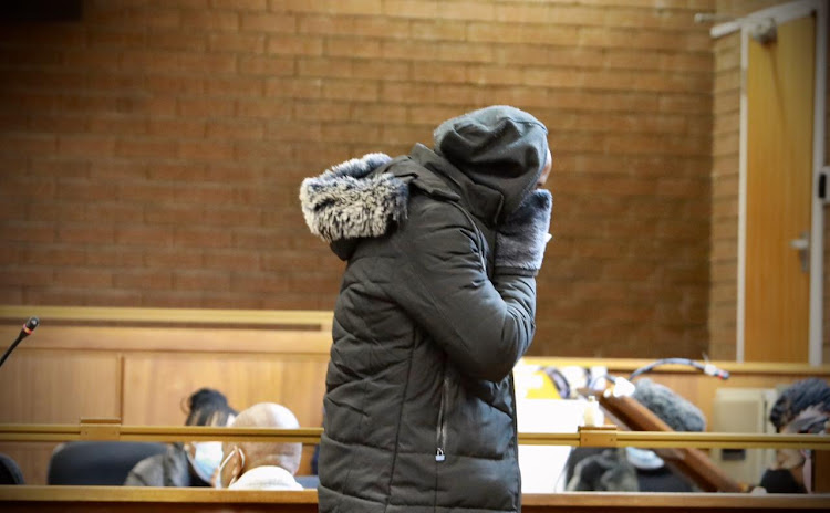 Muzikayise Malephane, 31, in the dock at the Roodepoort magistrate's court on charges relating to the murder of Tshegofatso Pule (file image). His case was on Thursday postponed until September 29.