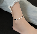 Black rope sterling silver elb
