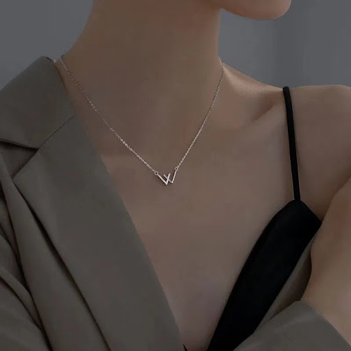 Title 3, Letter W Necklace Female Ins Design Cold Style....