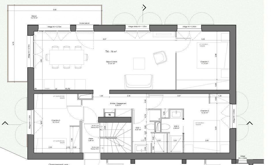 Vente appartement 4 pièces 78 m² à Peisey-Nancroix (73210), 554 400 €