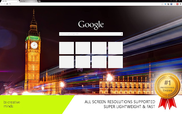 London & Big Ben at night chrome extension