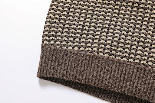 Title 6, Fleece stand collar loose warm knit sweater off...