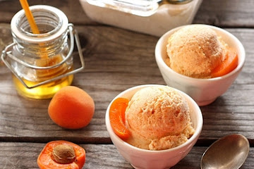 Roasted Apricot and Honey Ice Cream