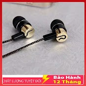 Tai Nghe Nhét Tai Bass Trầm Thiết Kế Thể Thao Cho Điện Samsung Oppo Ip Jack 3.5Mm Chống Rối Nghe Nhạc Đàm Thoại