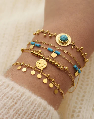 Bracelet vintage rond à chaîne et s - 3