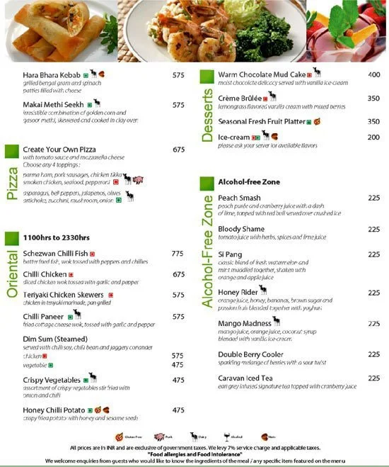 The Hangar - Bar & Lounge - Holiday Inn menu 