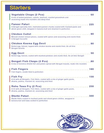 Jamai Shoshthi menu 