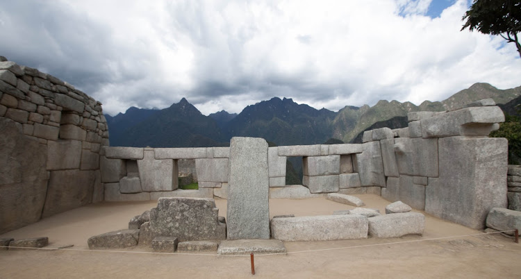 The Temple of the Three Windows at Machu Picchu, Peru. 