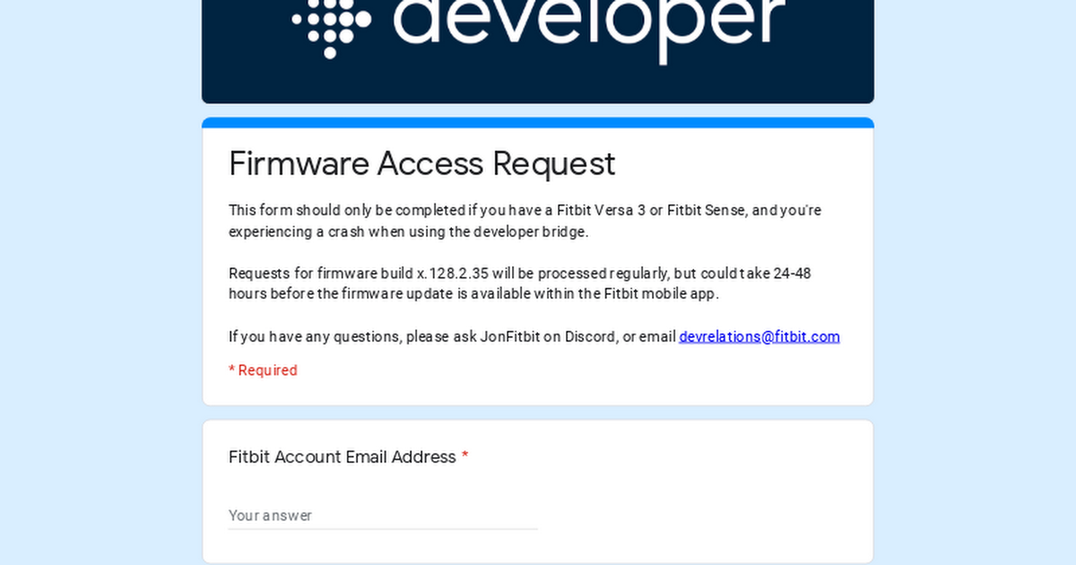 Firmware Access Request