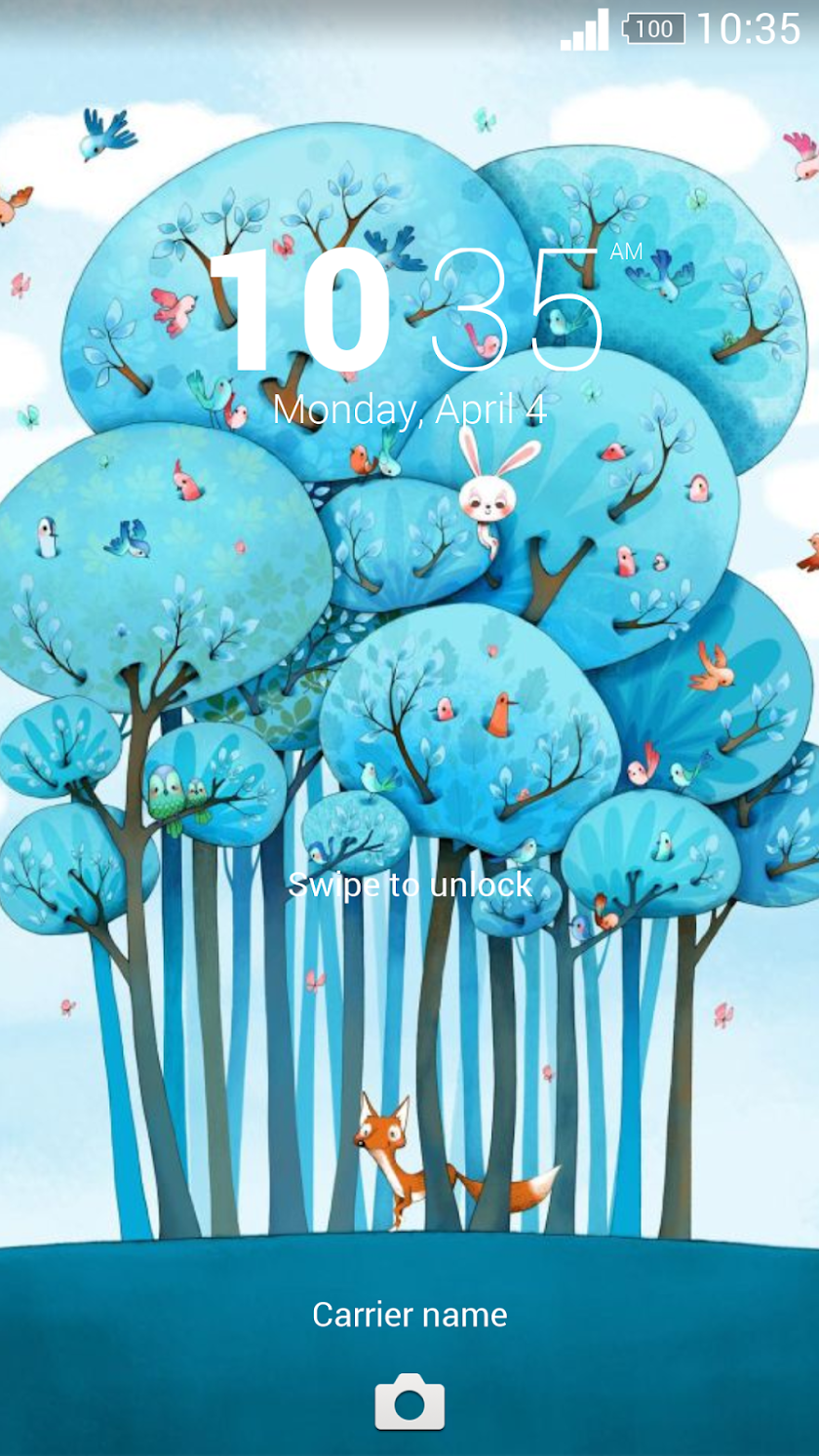 Cute Blue Xperia Theme Screen 1