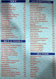 Hotel Sagar menu 1