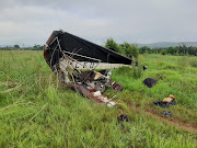 Two people were injured in the microlight crash early on Monday.